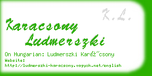 karacsony ludmerszki business card
